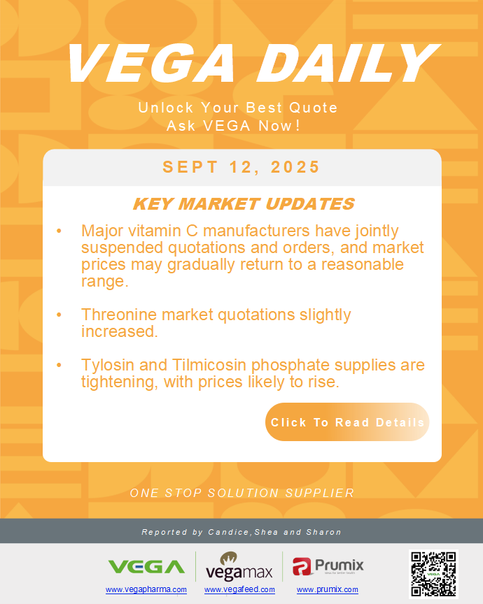 VEGA Daily Dated on September 12th 2025 Vitamin Amino Acid APl Food Additives.png
